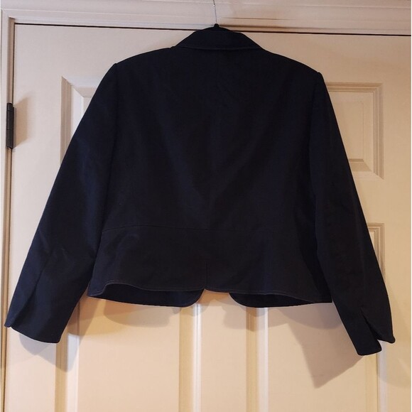 Tahari Arthur S Levine black button front blazer jacket 14P - Picture 6 of 6